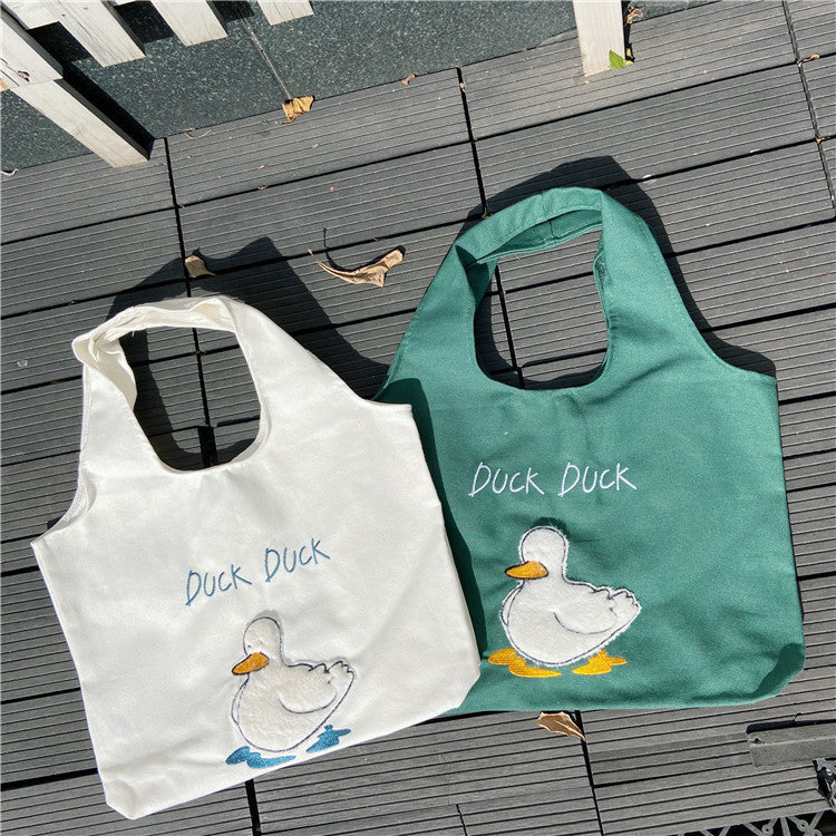 Cute duck cartoon tote bag