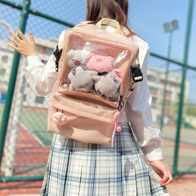 school backpack female student canvas bag Japanese style