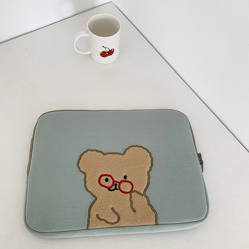 Compatible with Apple, Wind Girl Tablet Bag Bear Ipad Bag Student Korean Version