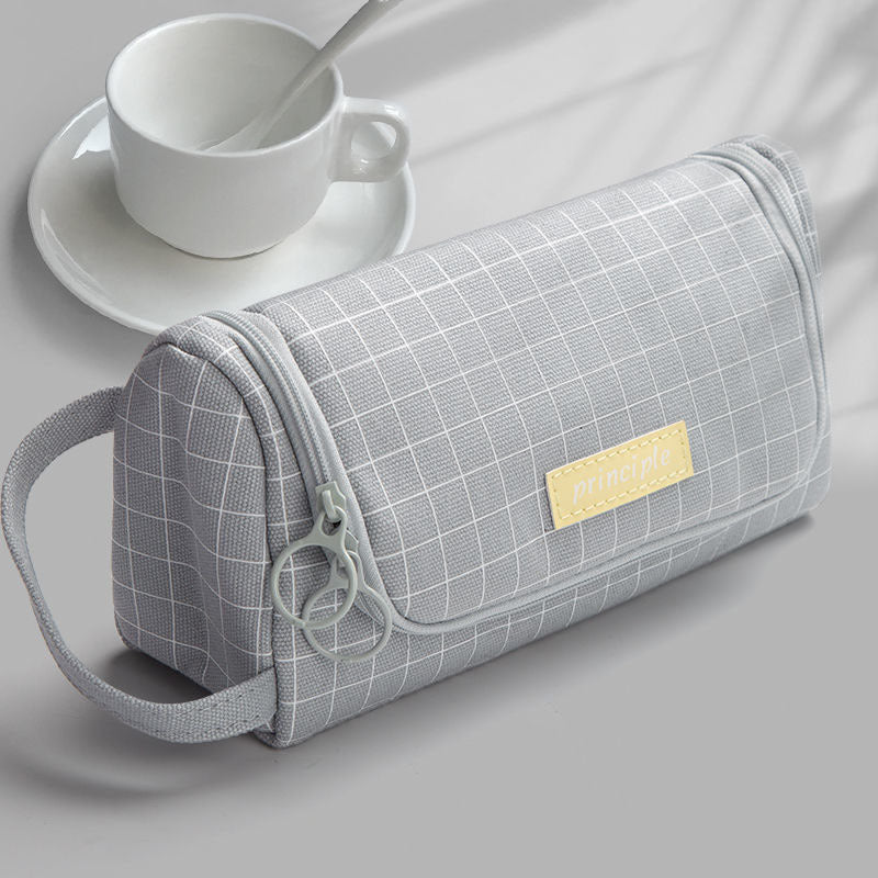 Student Pen Bag Large Capacity Lovely Canvas Pen Bag