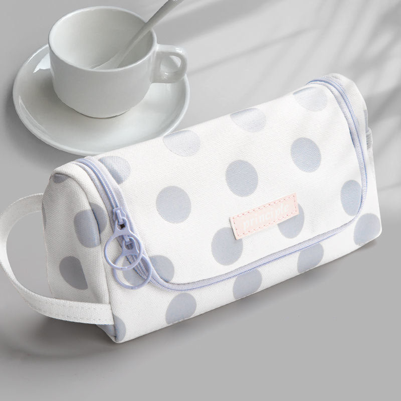 Student Pen Bag Large Capacity Lovely Canvas Pen Bag