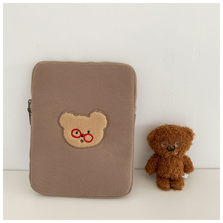 Compatible with Apple, Wind Girl Tablet Bag Bear Ipad Bag Student Korean Version