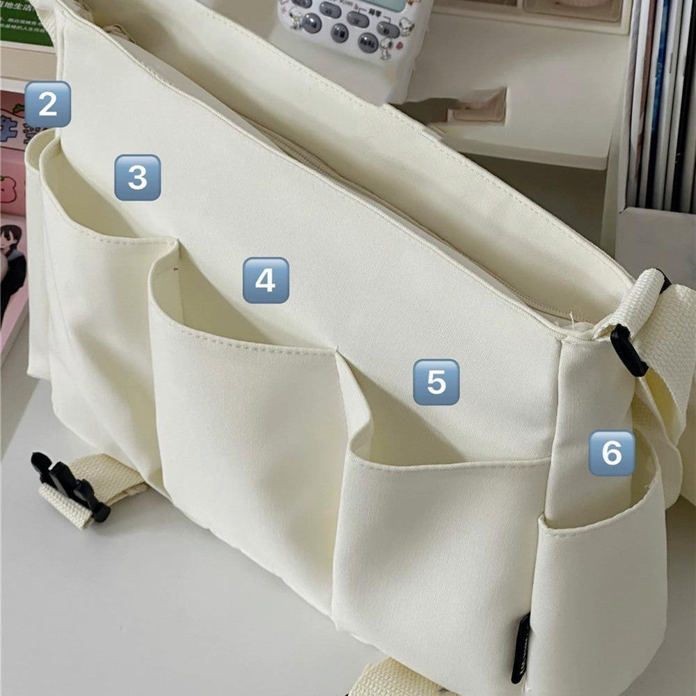 Solid Color Large-capacity Crossbody Bag Women Japanese style