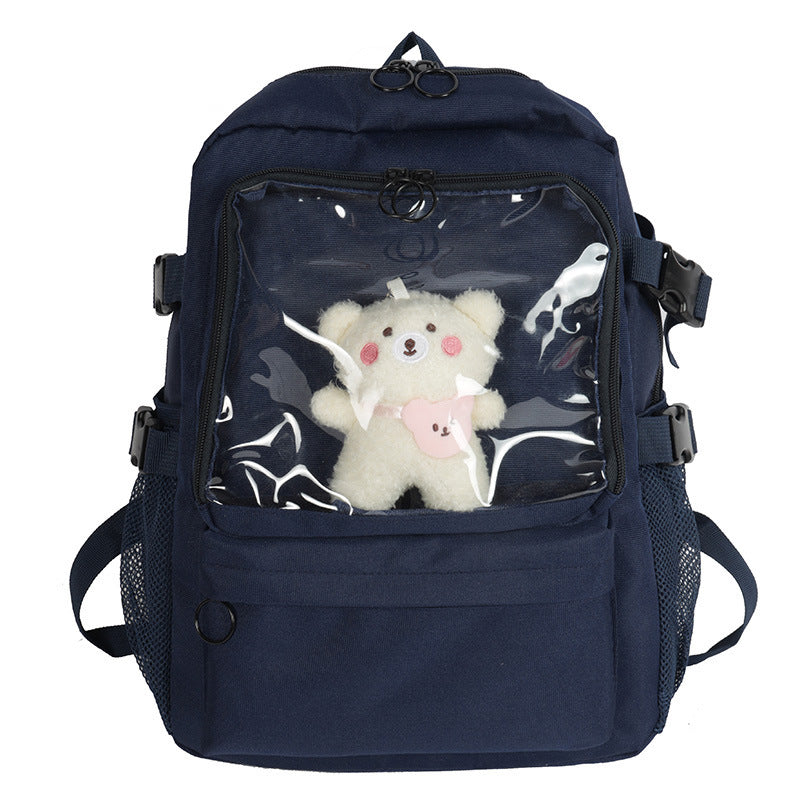 school backpack female student canvas bag Japanese style