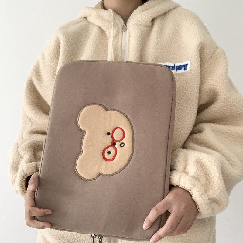 Compatible with Apple, Wind Girl Tablet Bag Bear Ipad Bag Student Korean Version
