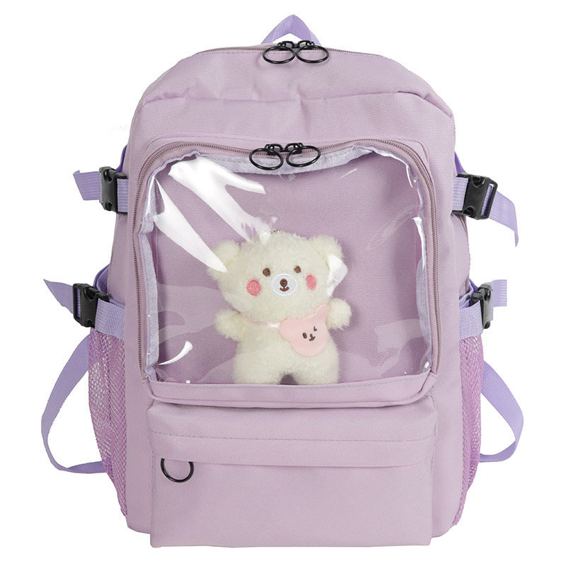 school backpack female student canvas bag Japanese style
