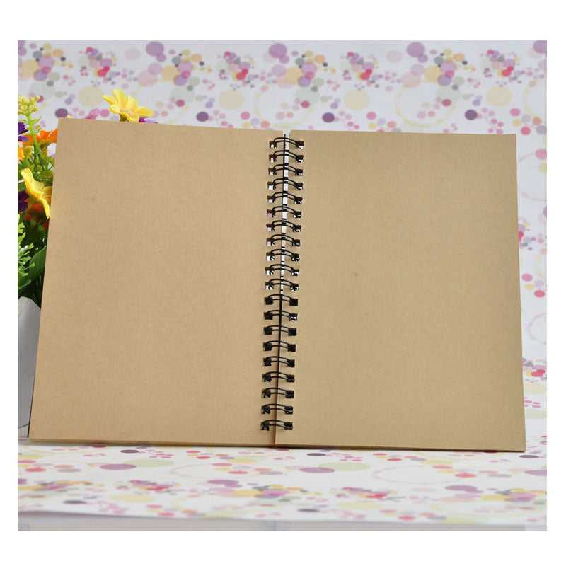 Stationery Kraft Paper Coil Notebook Simple And Simple Graffiti Sketch Blank