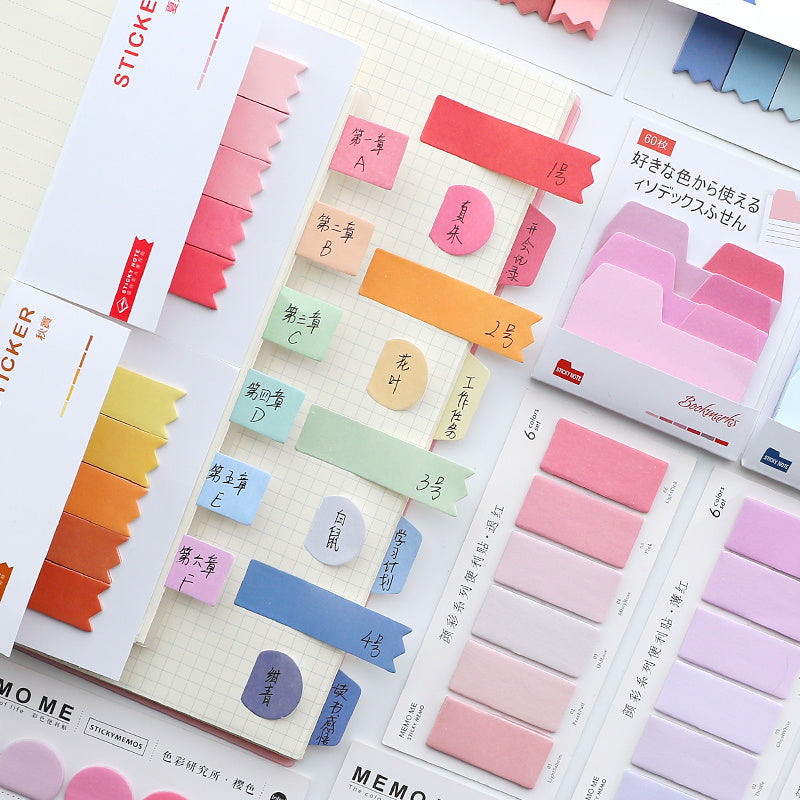 Students Use Sticky Notes Ins Wind Simple Index Stickers To Mark Bookmarks Notebook Labels