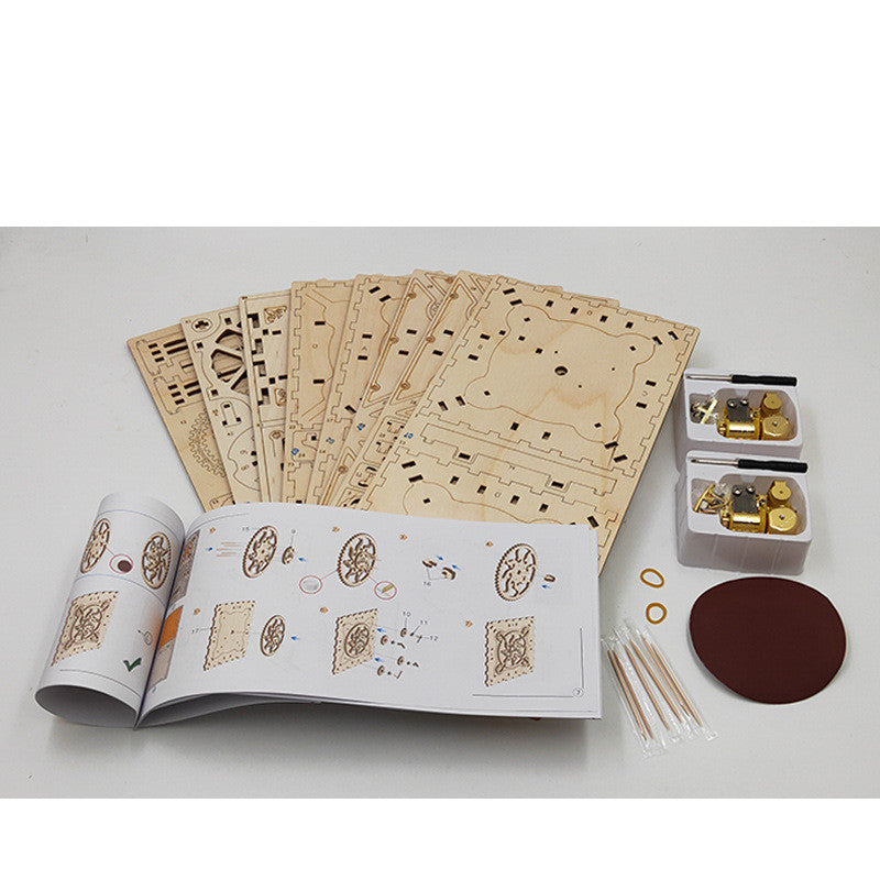 Wooden Mechanical Three-Dimensional Puzzle Password Box