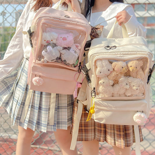 school backpack female student canvas bag Japanese style