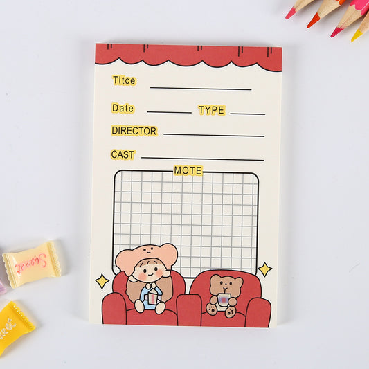 Cute  Girl Heart NotePad