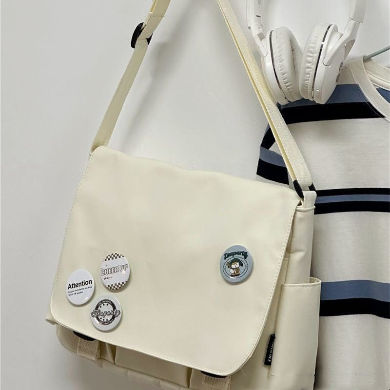 Solid Color Large-capacity Crossbody Bag Women Japanese style