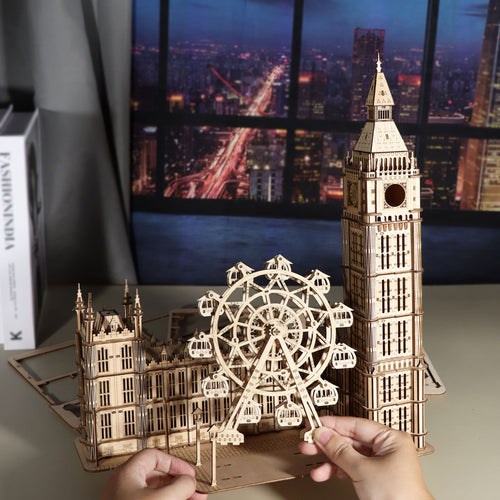 3D Wooden Puzzle Big Ben Model Kits Desktop Clock DIY Building Blocks Creative Gift Home Decor For Family Unique Christmas Gift