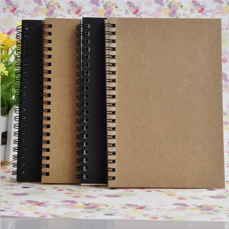 Stationery Kraft Paper Coil Notebook Simple And Simple Graffiti Sketch Blank