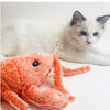 Pet Toys Electric Jumping Shrimp USB Charging Simulation Lobster Funny Cat Plush Pets Toy