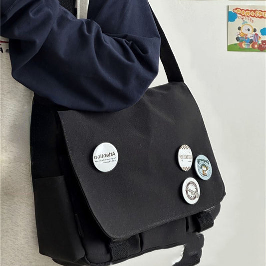 Solid Color Large-capacity Crossbody Bag Women Japanese style