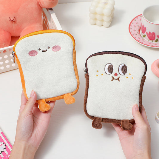 Cartoon Toast Plush Zero Wallet