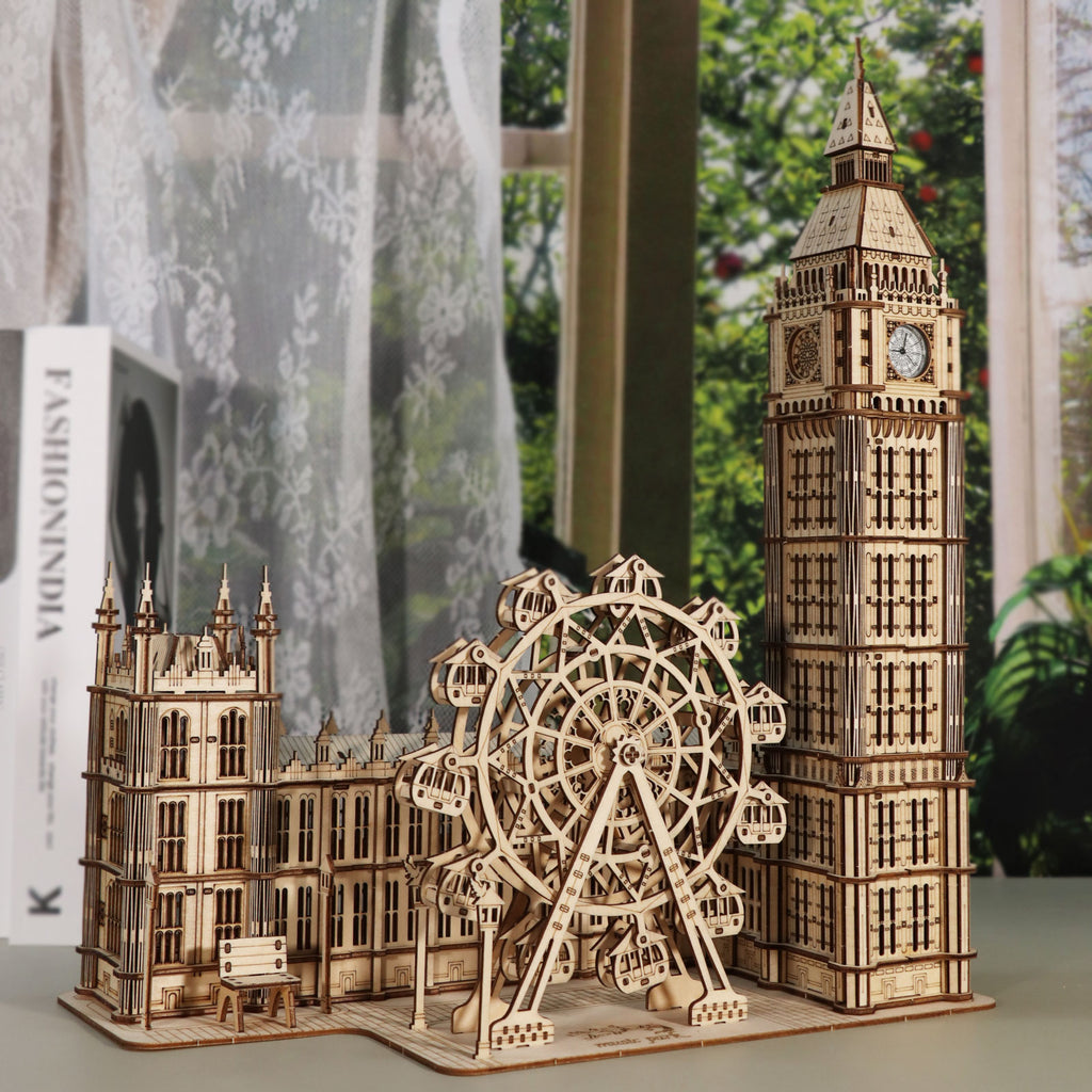 3D Wooden Puzzle Big Ben Model Kits Desktop Clock DIY Building Blocks Creative Gift Home Decor For Family Unique Christmas Gift